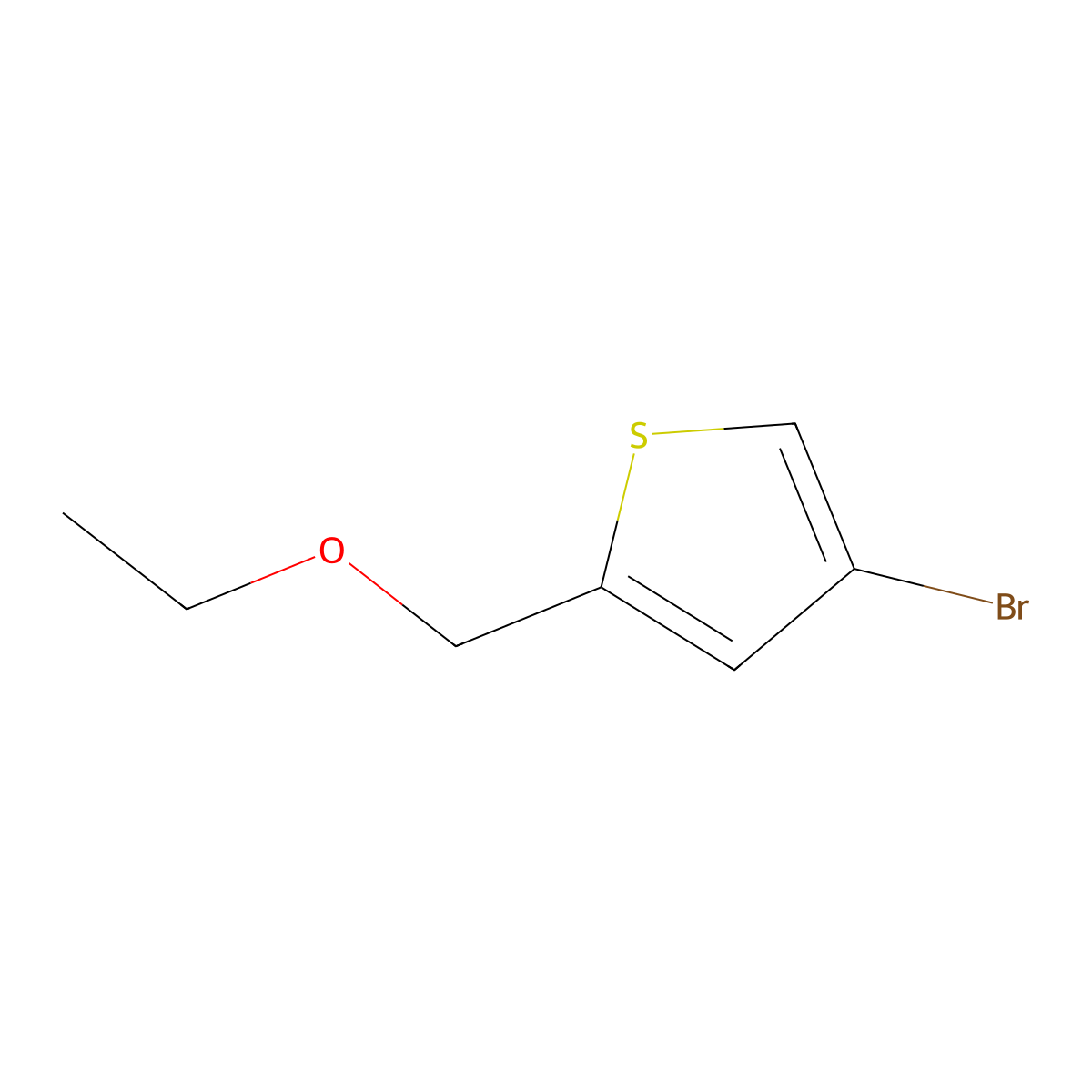 4-Bromo-2-(ethoxymethyl)thiophene molecular structure, CAS 1065184-23-7
