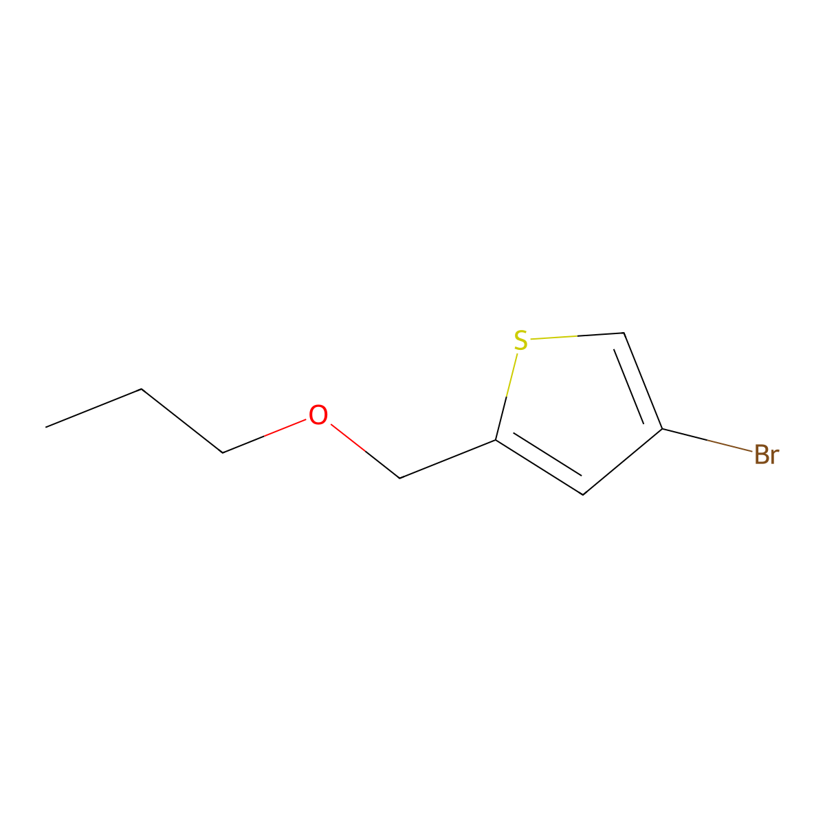 4-Bromo-2-(propoxymethyl)thiophene molecular structure, CAS 1065184-25-9