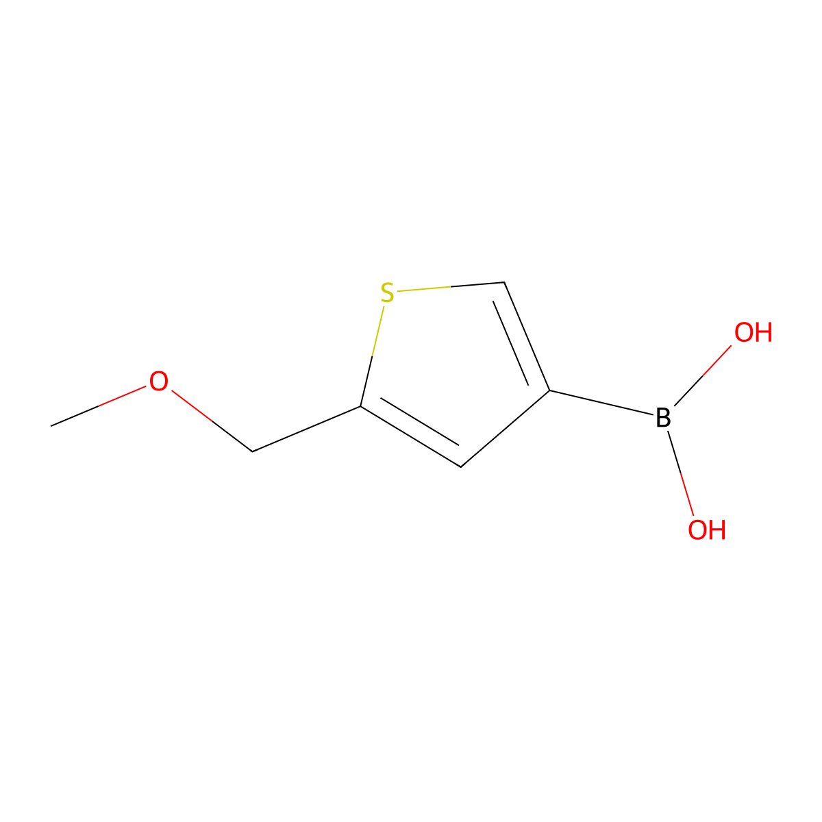 5-(Methoxymethyl)thiophen-3-ylboronic acid molecular structure, CAS 1065184-97-5