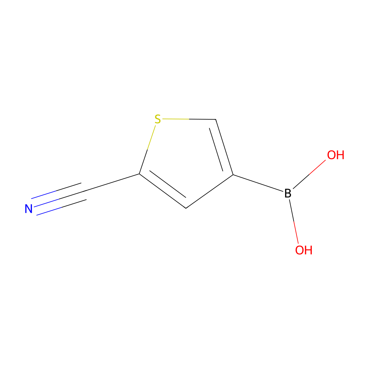 (5-Cyanothiophen-3-yl)boronic acid molecular structure, CAS 1065184-99-7