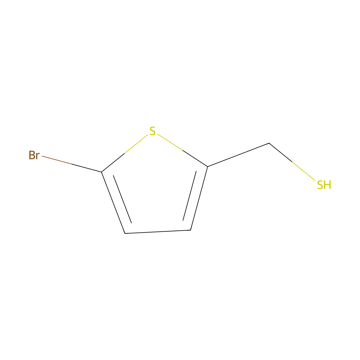 (5-Bromothiophen-2-YL)methanethiol molecular structure, CAS 1065185-24-1
