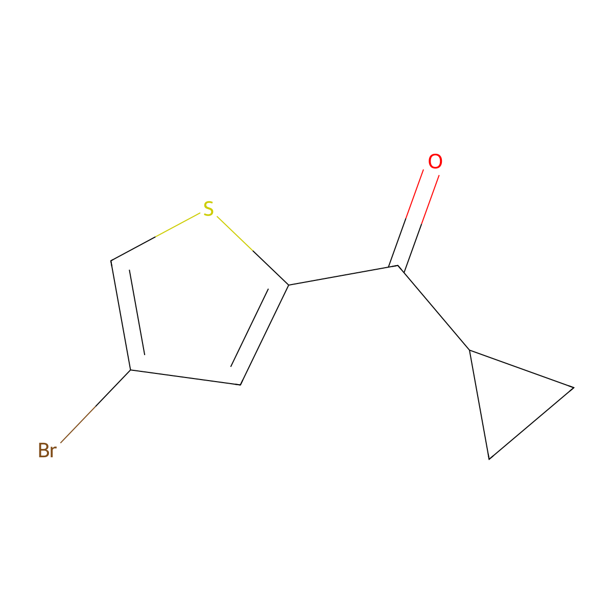 (4-Bromothiophen-2-yl)(cyclopropyl)methanone molecular structure, CAS 1065185-71-8