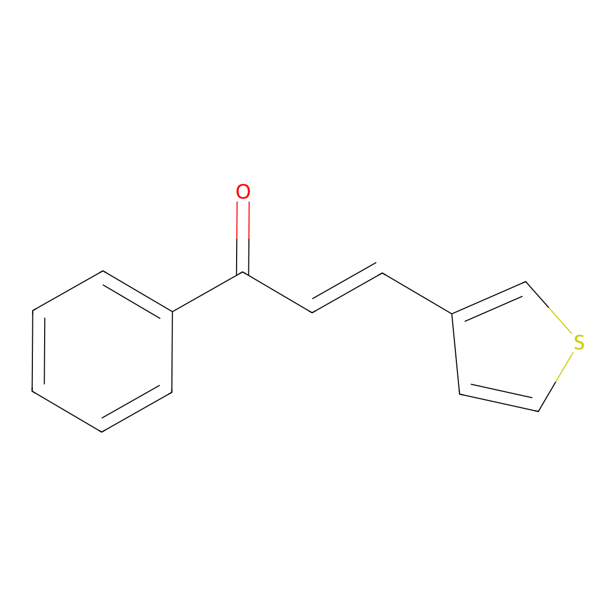 1-Phenyl-3-(3-thienyl)-2-propen-1-one molecular structure, CAS 106522-00-3