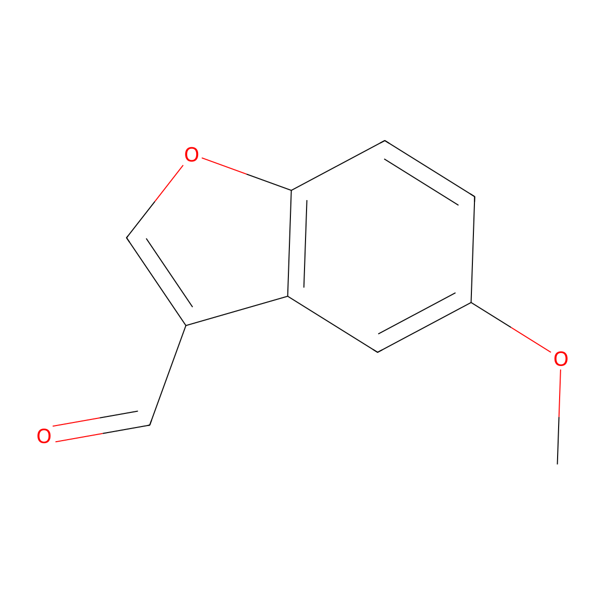 3-Benzofurancarboxaldehyde, 5-methoxy- molecular structure, CAS 1065221-17-1