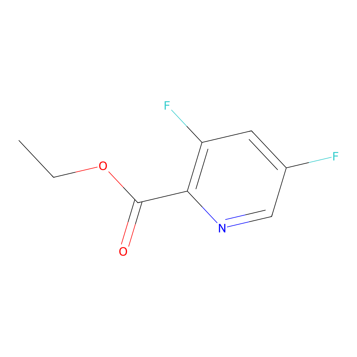 Ethyl 3,5-difluoropyridine-2-carboxylate molecular structure, CAS 1065267-10-8