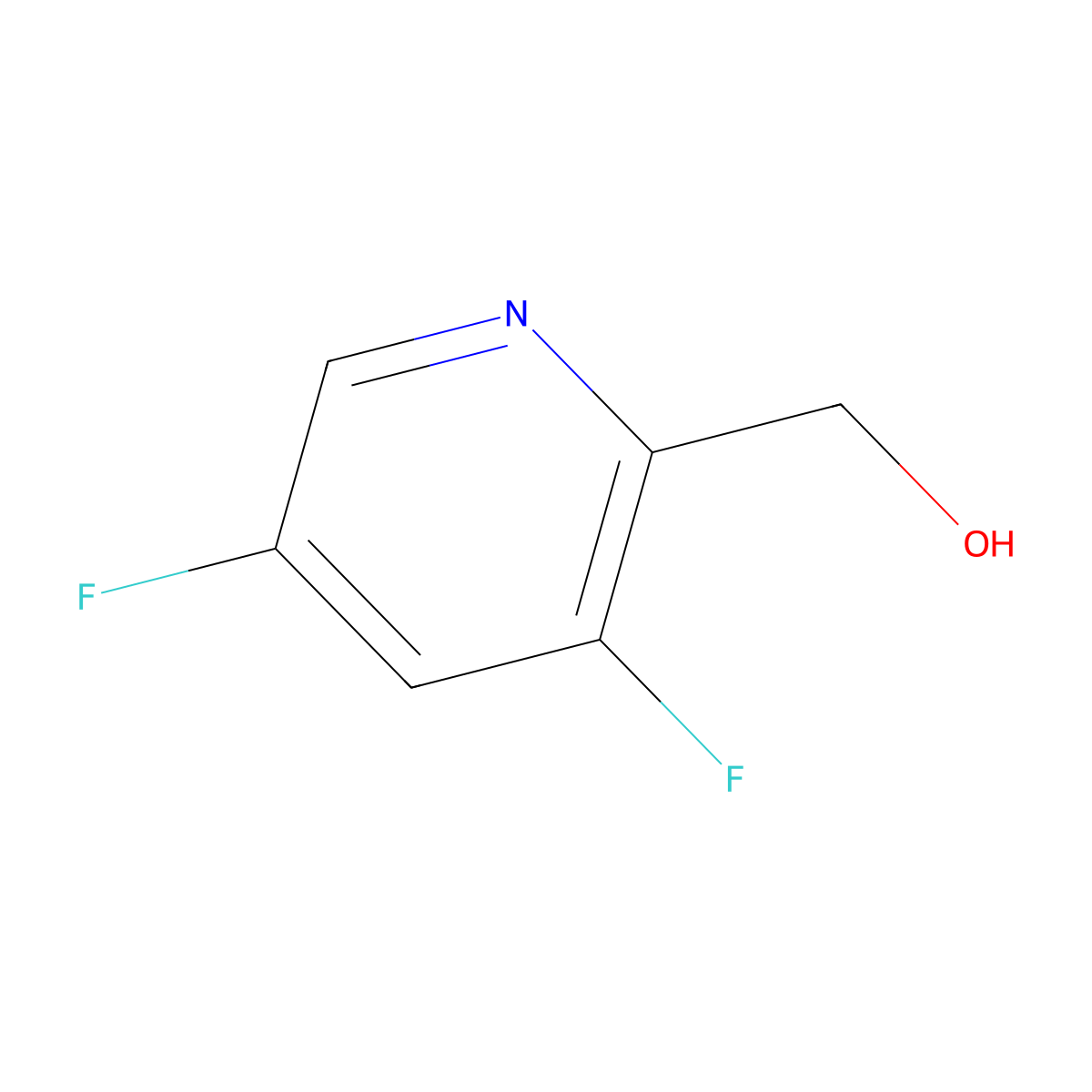 (3,5-Difluoropyridin-2-YL)methanol molecular structure, CAS 1065267-14-2