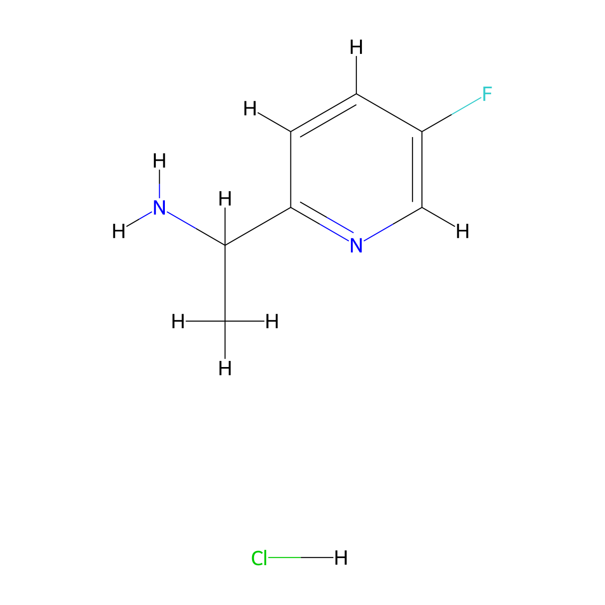 1-(5-Fluoropyridin-2-yl)ethanamine hydrochloride molecular structure, CAS 1065267-33-5