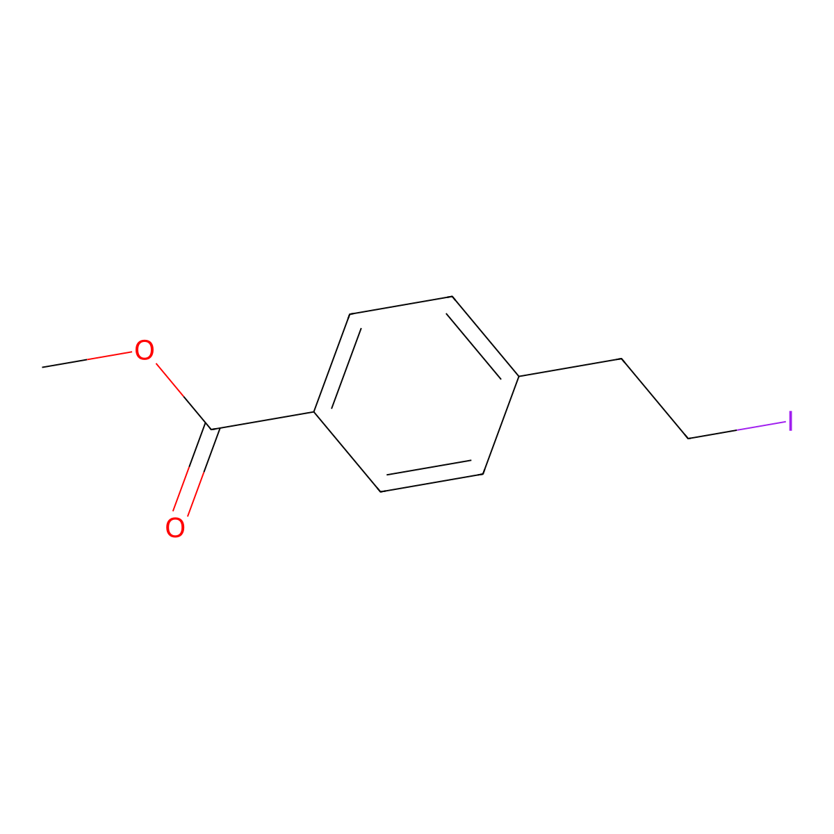 Methyl 4-(2-iodoethyl)benzoate molecular structure, CAS 1065269-88-6