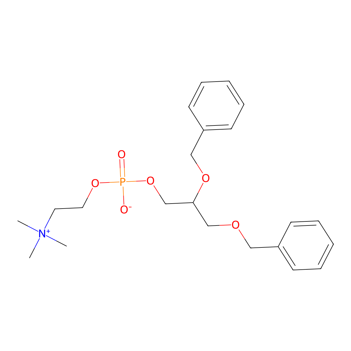 1,2-Di-O-benzyl-glycero-3-phosphocholine molecular structure, CAS 1065273-80-4