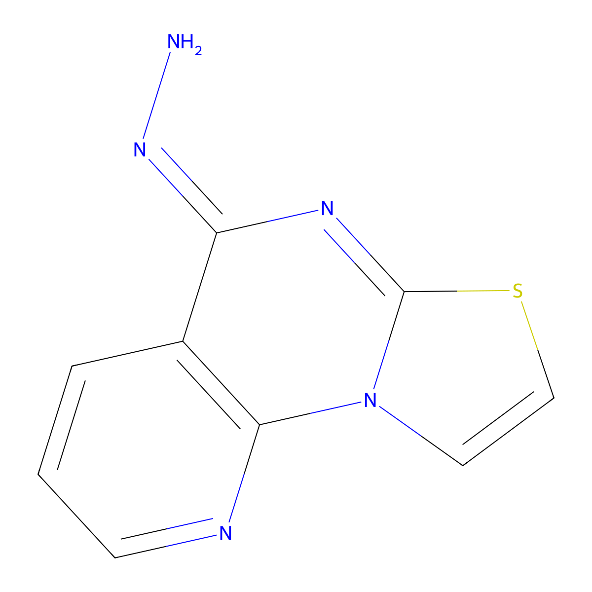 5H-Pyrido[3,2-e]thiazolo[3,2-a]pyrimidin-5-one, hydrazone molecular structure, CAS 106531-36-6