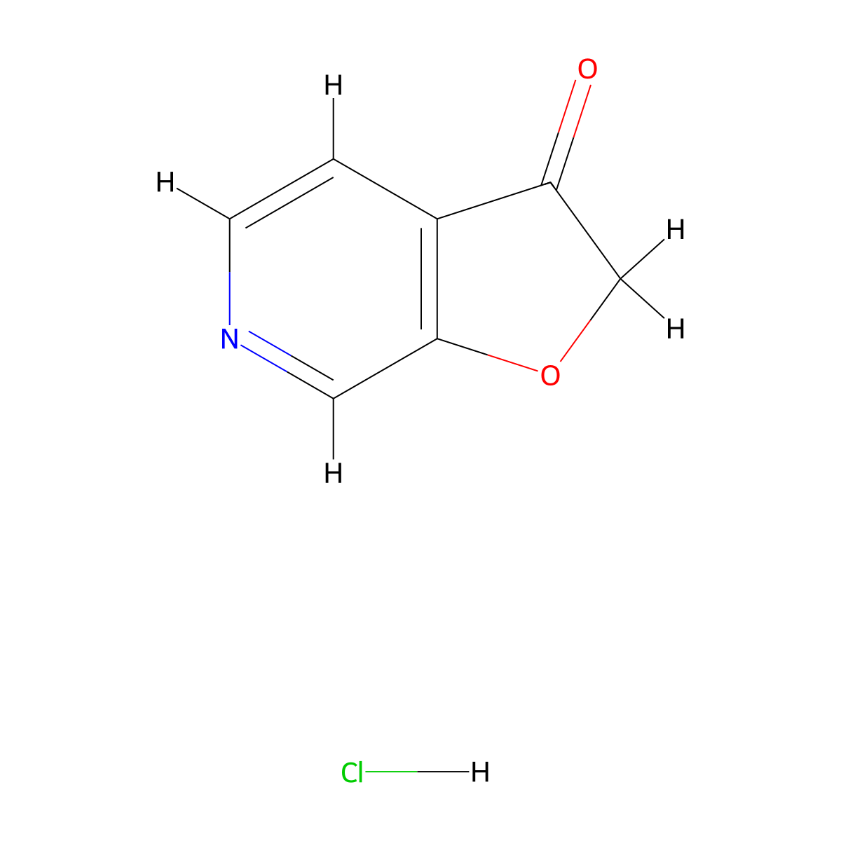 2H,3H-furo(2,3-c)pyridin-3-one hydrochloride molecular structure, CAS 106531-51-5