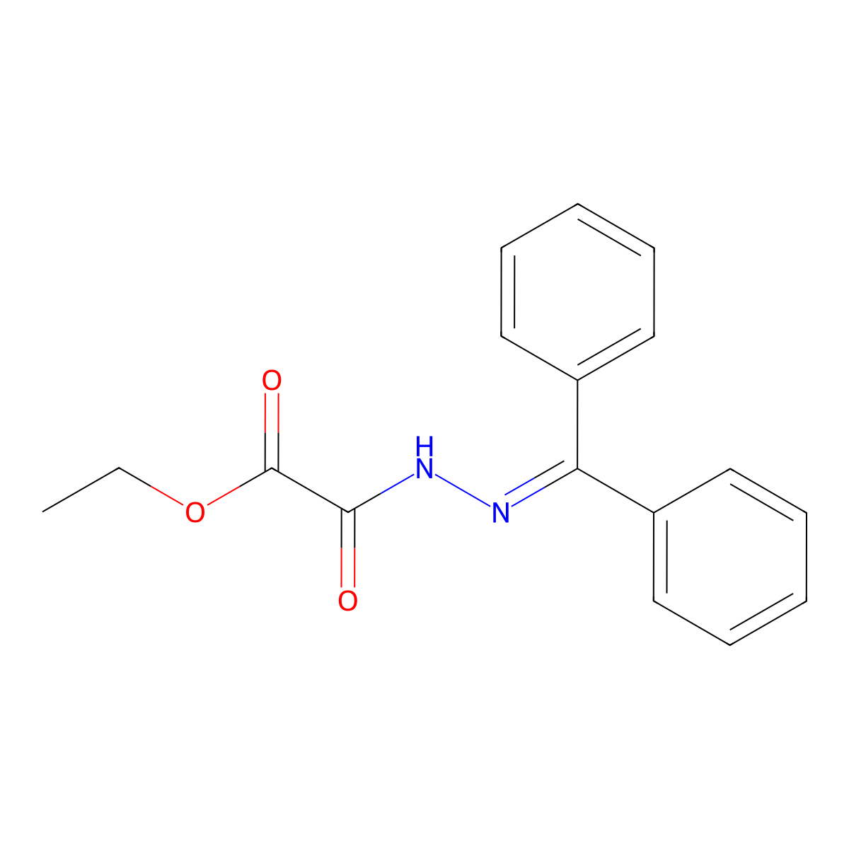 Ethyl 2-(2-benzhydrylidenehydrazinyl)-2-oxoacetate molecular structure, CAS 106532-14-3