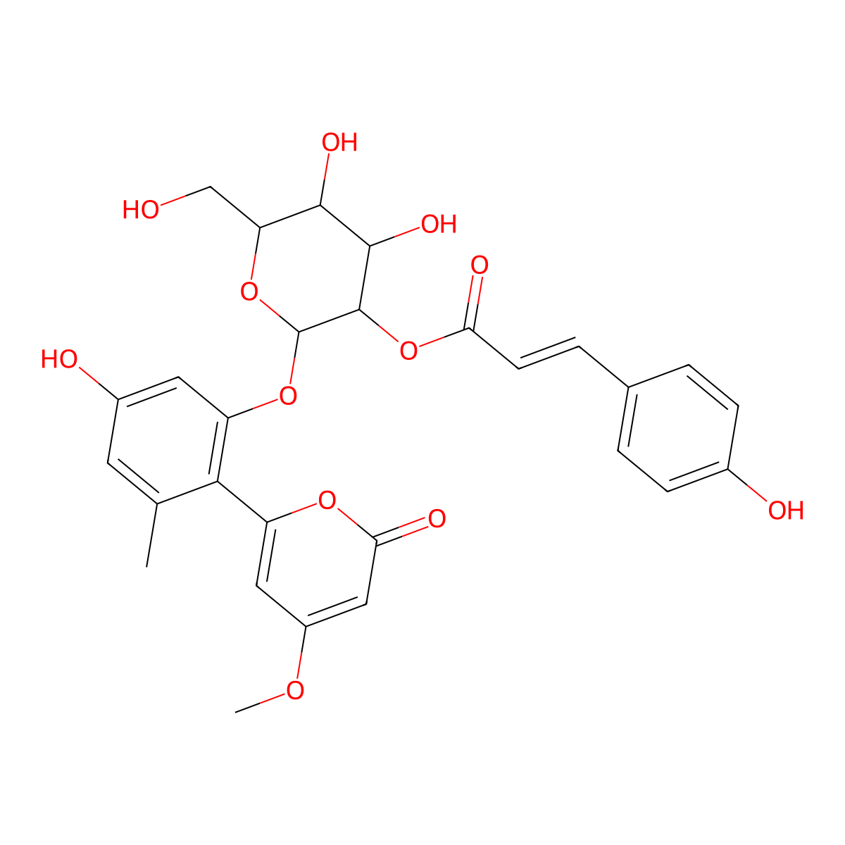 Aloenin-2'-p-coumaroyl ester molecular structure, CAS 106533-35-1