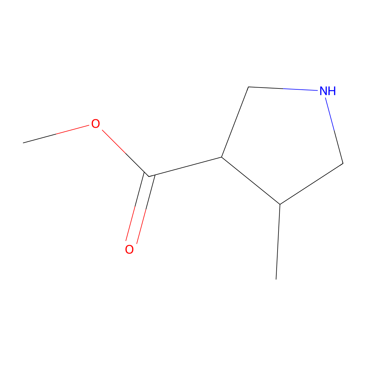 Methyl (3R,4R)-4-methylpyrrolidine-3-carboxylate molecular structure, CAS 1065331-03-4