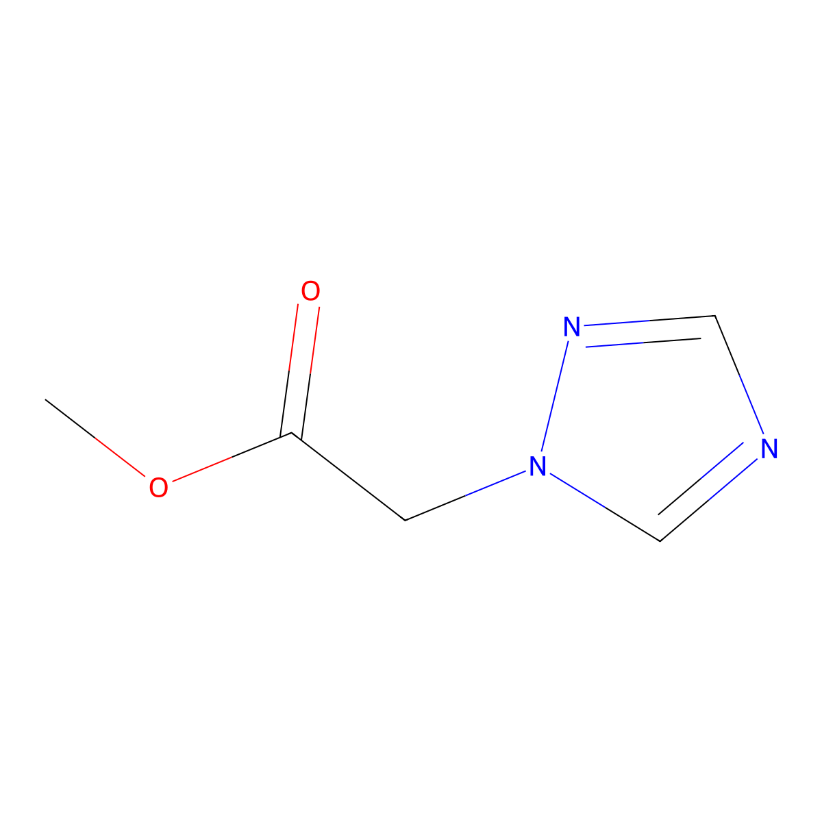 methyl 2-(1H-1,2,4-triazol-1-yl)acetate molecular structure, CAS 106535-16-4