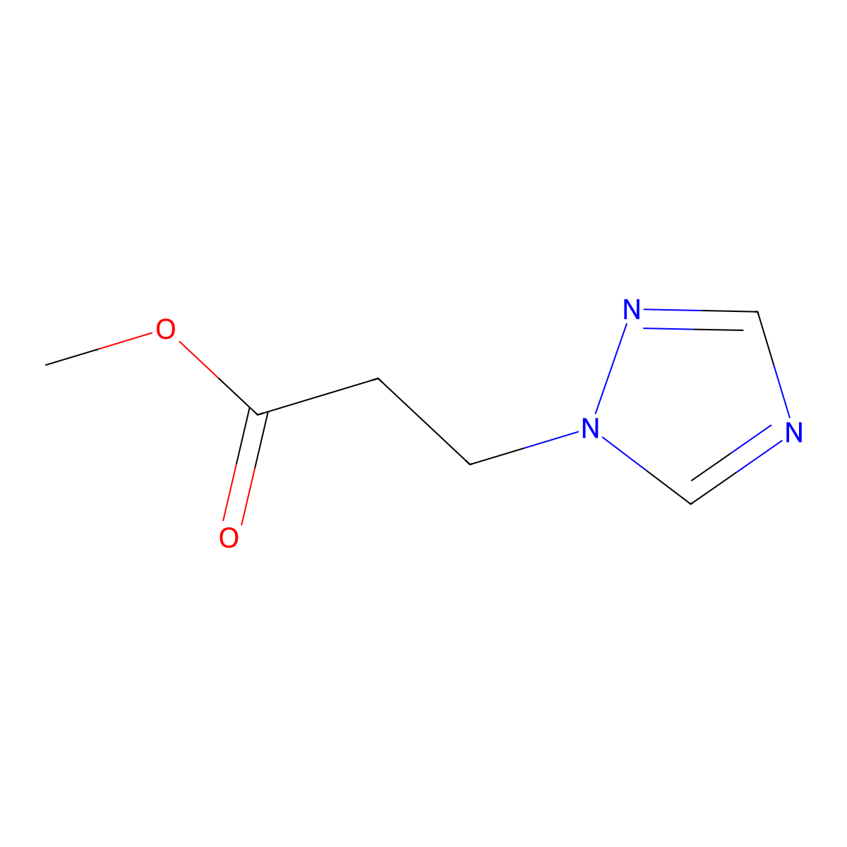 methyl 3-(1H-1,2,4-triazol-1-yl)propanoate molecular structure, CAS 106535-19-7