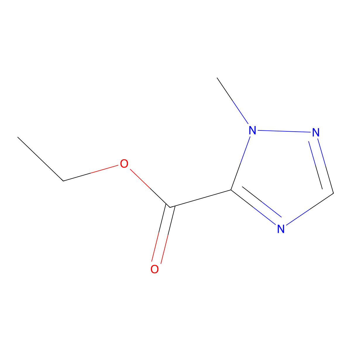 ethyl 1-methyl-1H-1,2,4-triazole-5-carboxylate molecular structure, CAS 106535-31-3