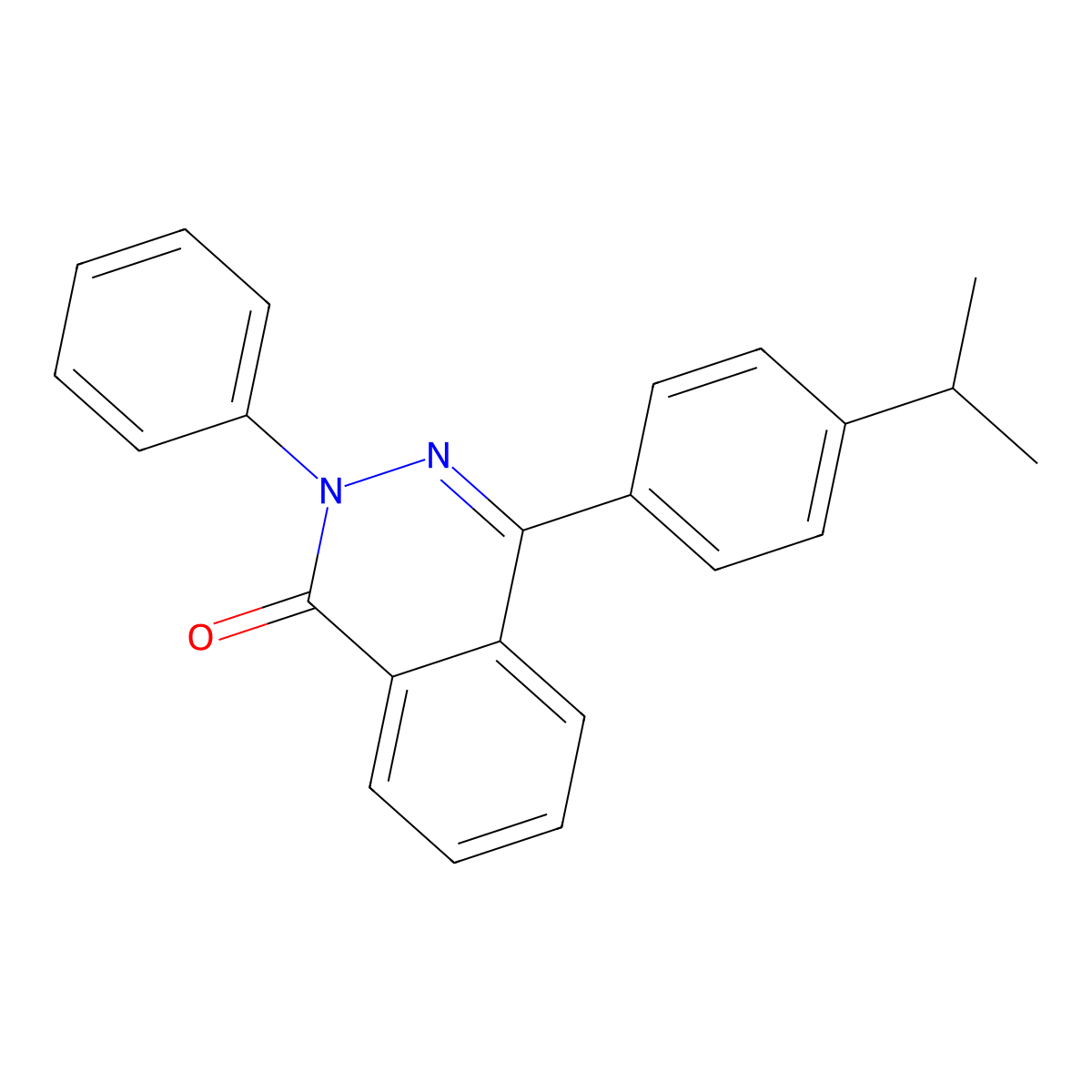 4-(4-isopropylphenyl)-2-phenyl-1(2H)-phthalazinone molecular structure, CAS 106536-60-1