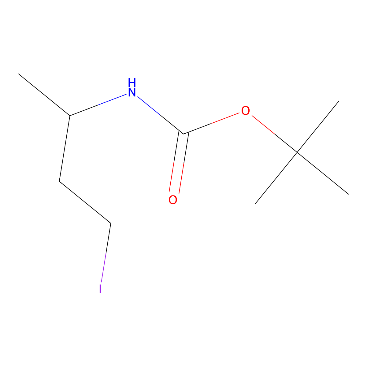 Tert-butyl N-(4-iodobutan-2-yl)carbamate molecular structure, CAS 106539-09-7