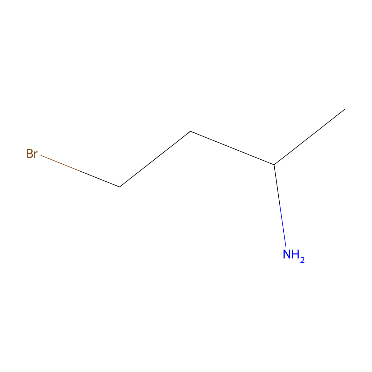 (2S)-4-bromobutan-2-amine molecular structure, CAS 106539-35-9
