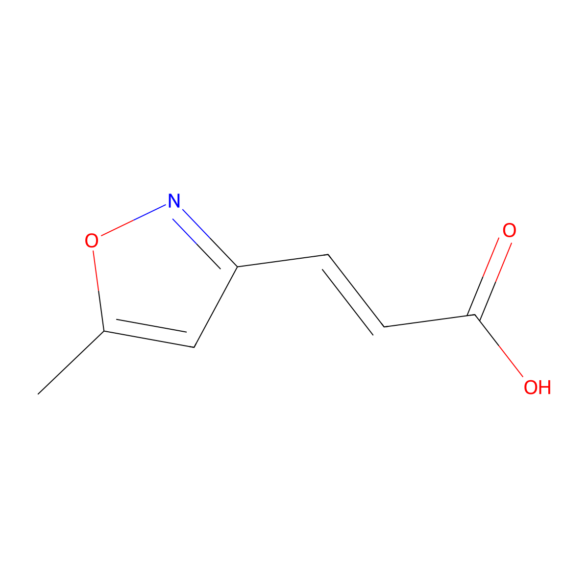 3-(5-Methylisoxazol-3-yl)acrylic acid molecular structure, CAS 1065478-29-6
