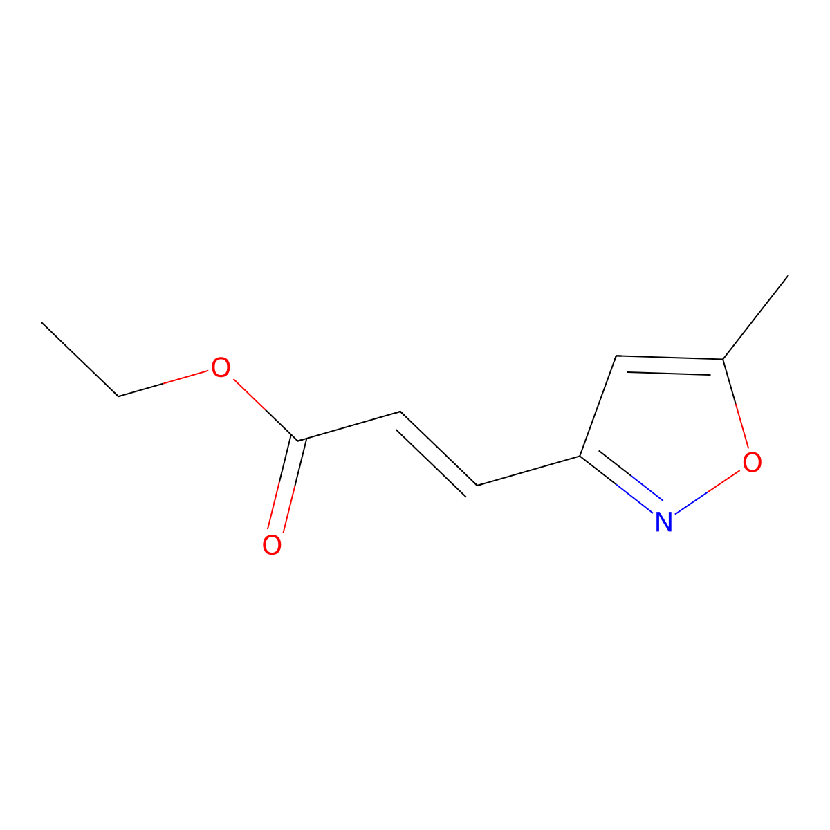 3-[5-Methylisoxazol-3-yl]acrylic acid ethyl ester molecular structure, CAS 1065478-58-1