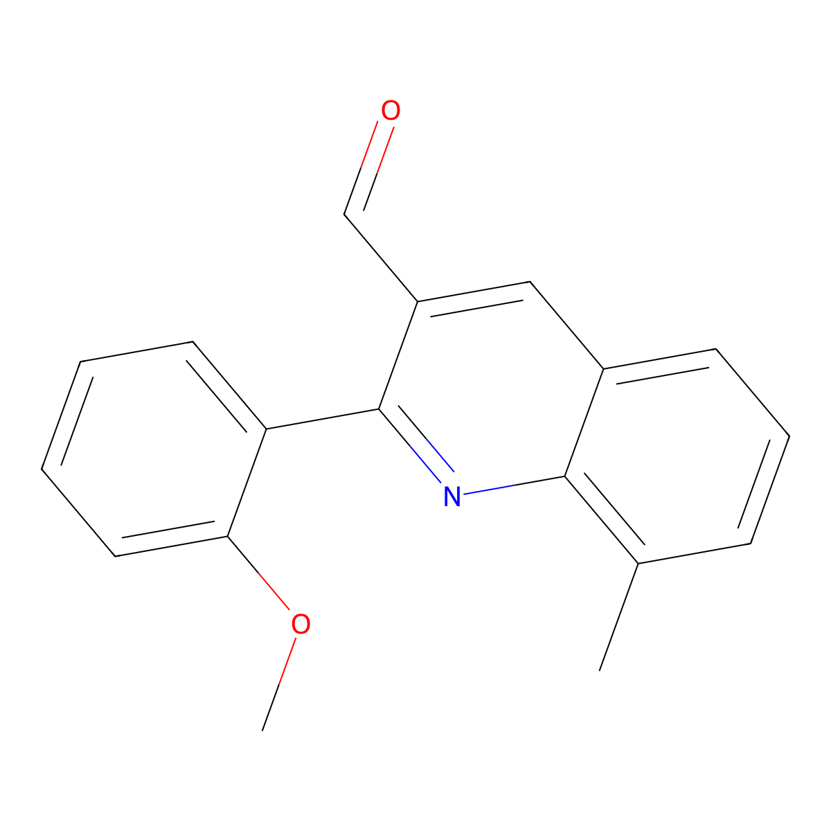 2-(2-Methoxyphenyl)-8-methylquinoline-3-carbaldehyde molecular structure, CAS 1065480-89-8