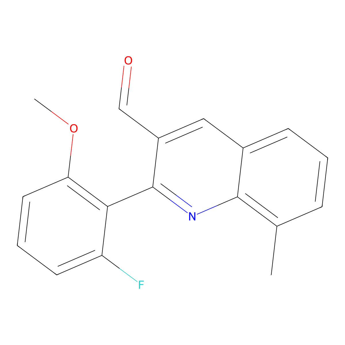 2-(2-Fluoro-6-methoxyphenyl)-8-methylquinoline-3-carbaldehyde molecular structure, CAS 1065480-98-9