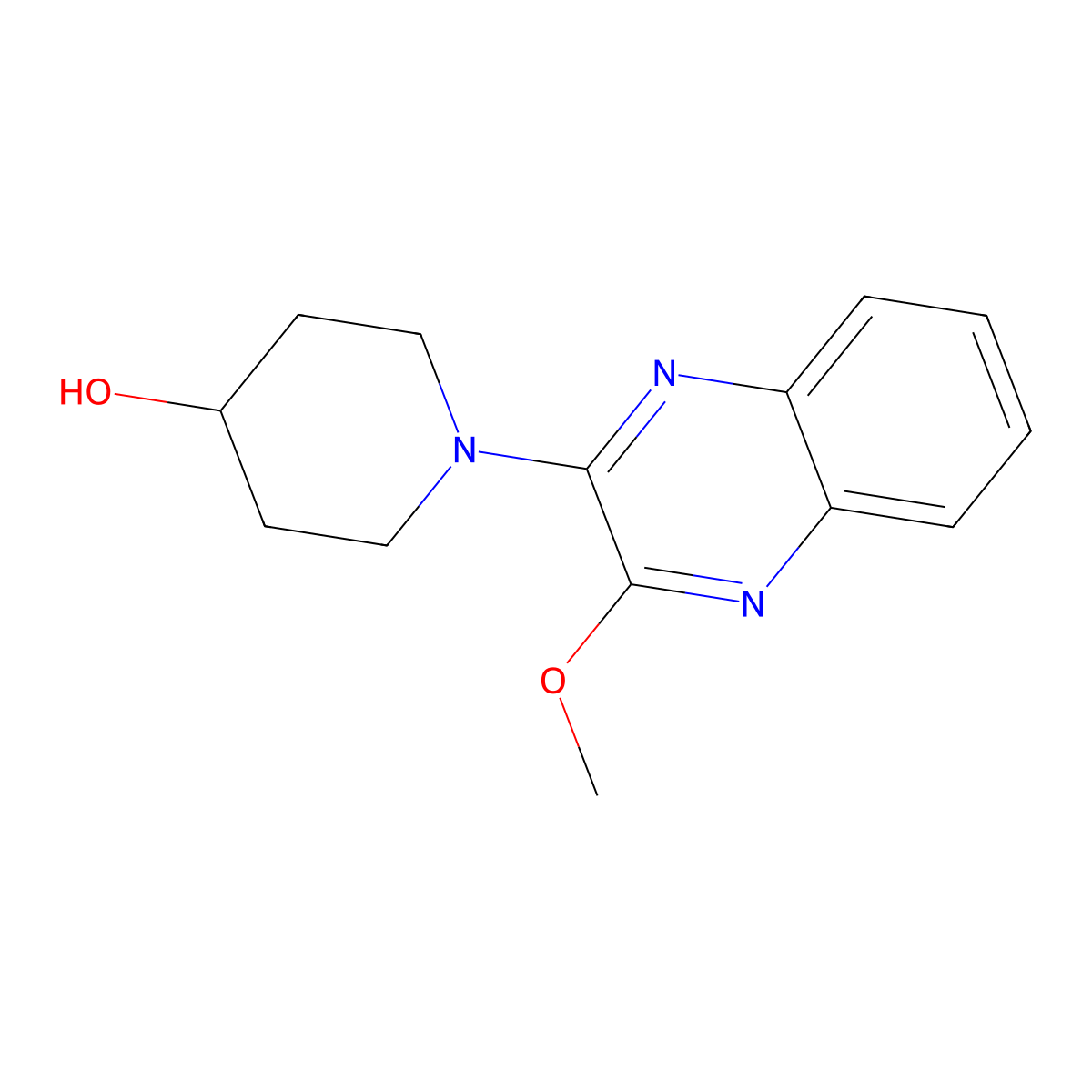 1-(3-Methoxyquinoxalin-2-yl)piperidin-4-ol molecular structure, CAS 1065484-15-2