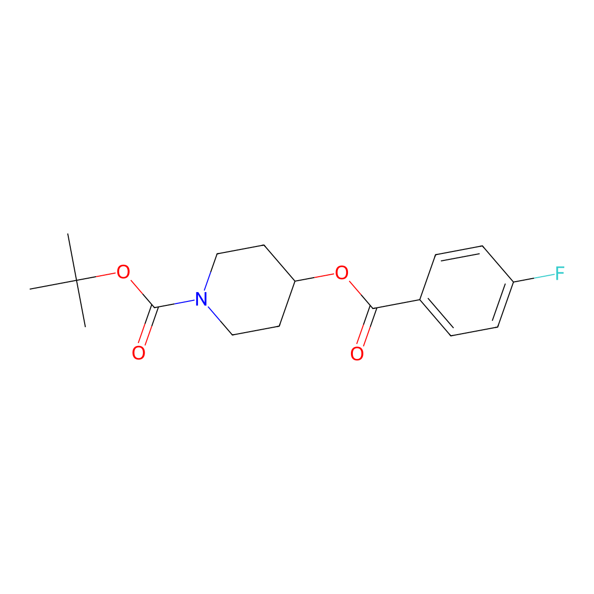 tert-Butyl 4-((4-fluorobenzoyl)oxy)piperidine-1-carboxylate molecular structure, CAS 1065484-34-5