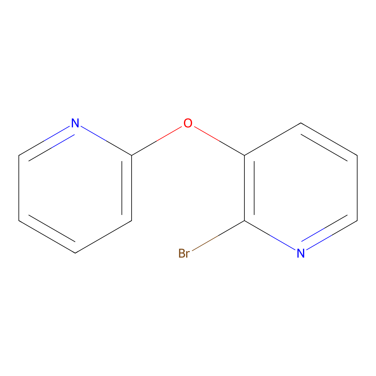 2-Bromo-3-(pyridin-2-yloxy)-pyridine molecular structure, CAS 1065484-62-9