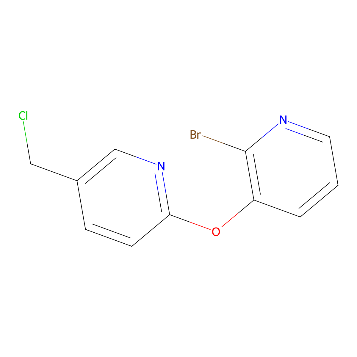 2-(2-Bromopyridin-3-yloxy)-5-(chloromethyl)pyridine molecular structure, CAS 1065484-66-3