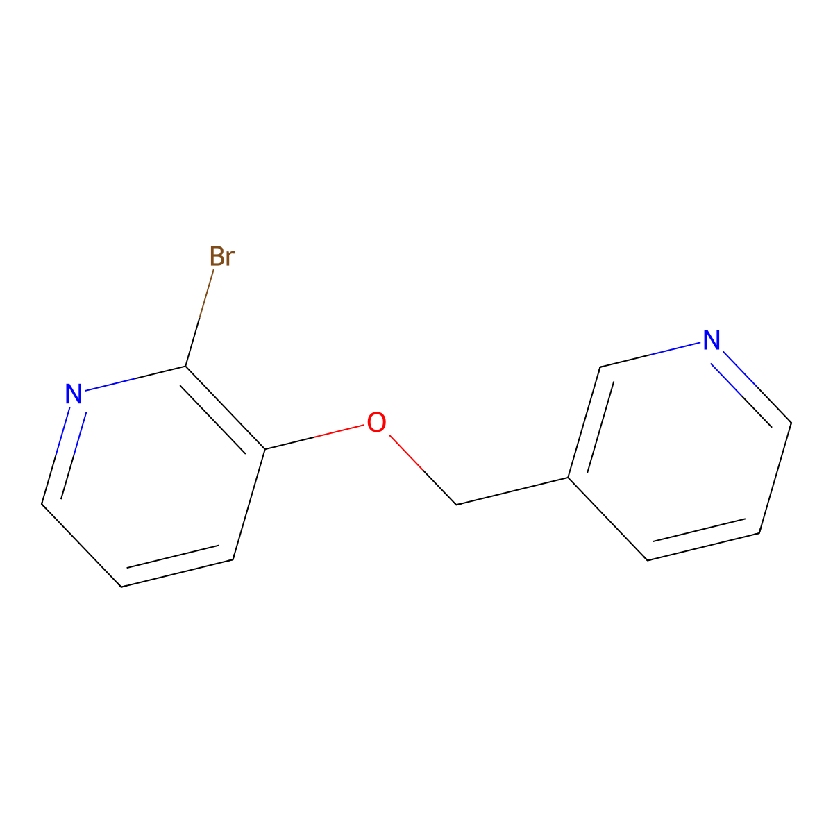 2-Bromo-3-(pyridin-3-ylmethoxy)pyridine molecular structure, CAS 1065484-76-5
