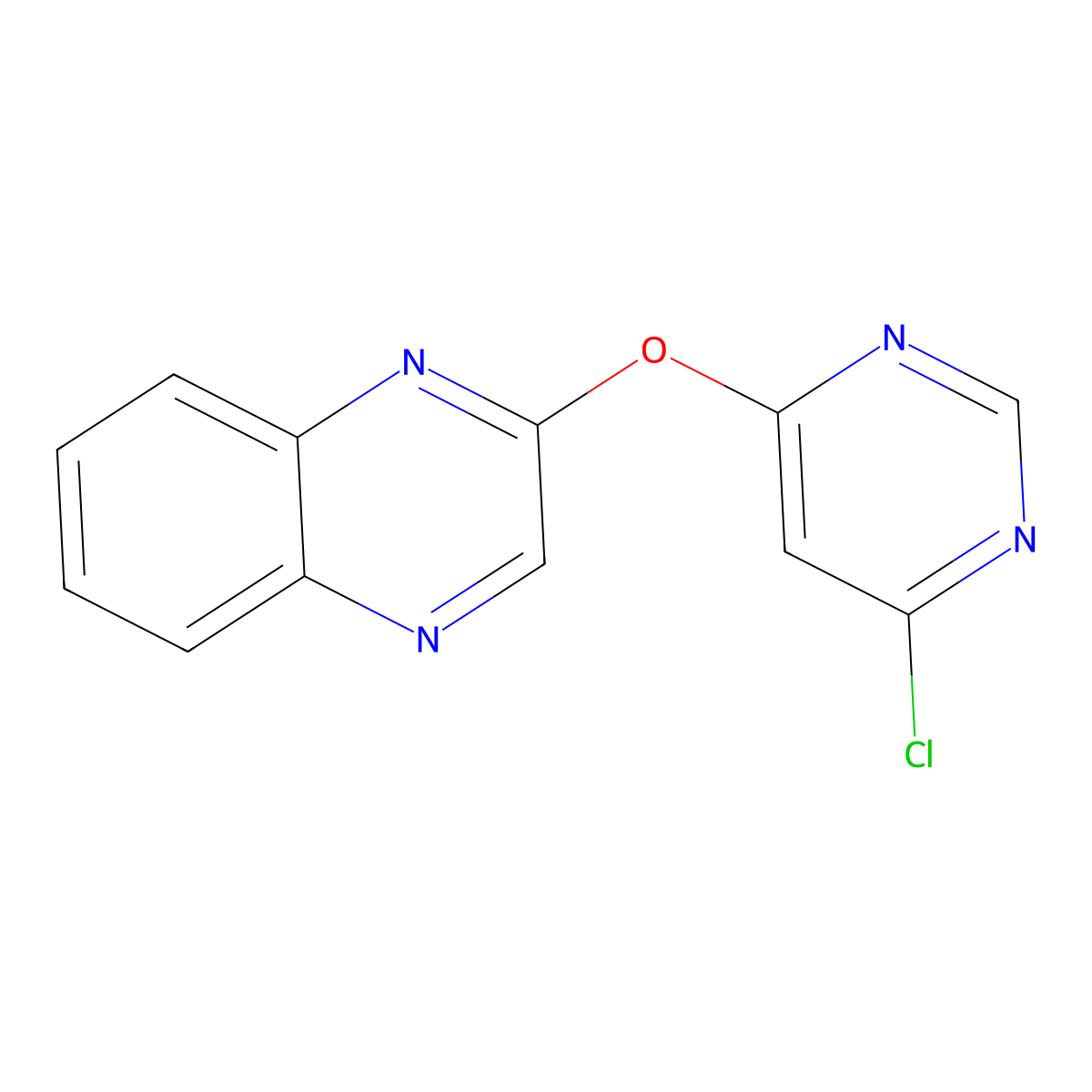 2-(6-Chloro-pyrimidin-4-yloxy)-quinoxaline molecular structure, CAS 1065484-81-2