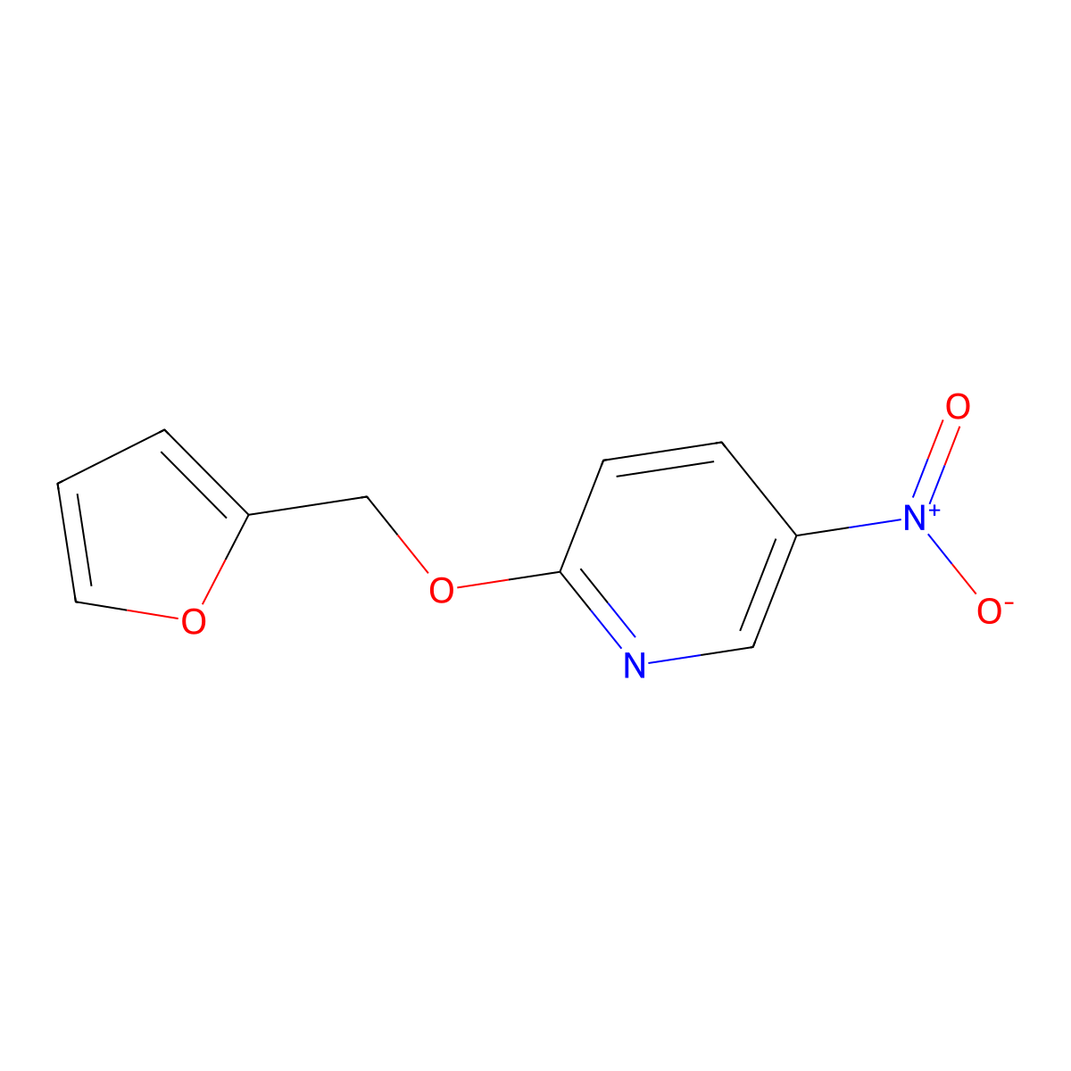 2-[(Furan-2-yl)methoxy]-5-nitropyridine molecular structure, CAS 1065484-84-5