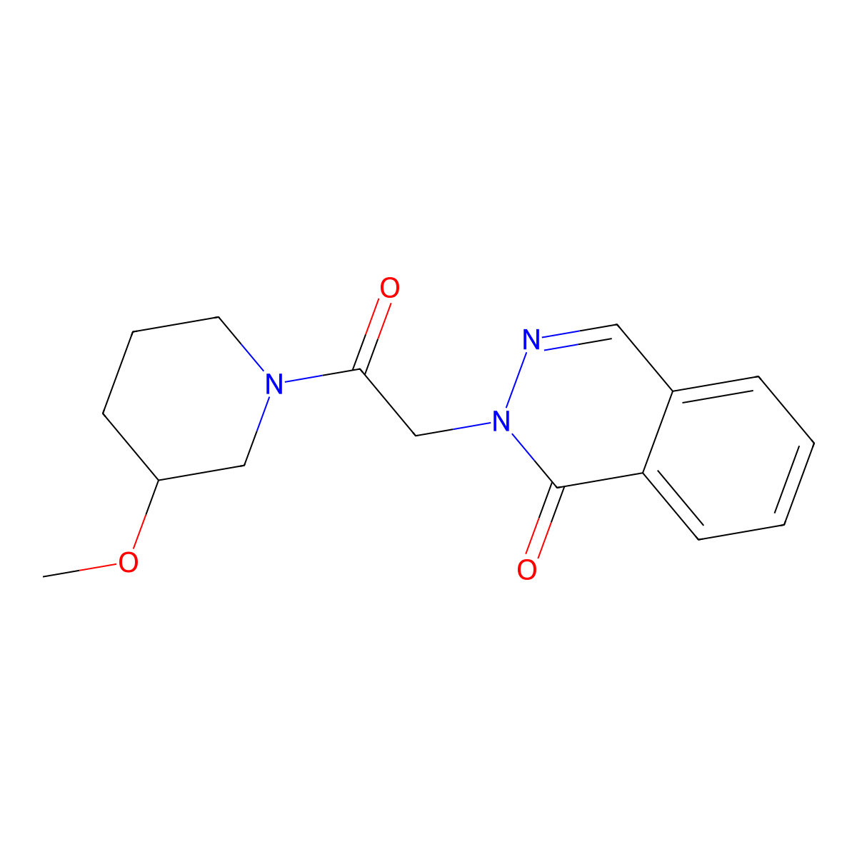 2-[2-(3-methoxy-1-piperidinyl)-2-oxoethyl]-1(2H)-phthalazinone molecular structure, CAS 1065485-16-6