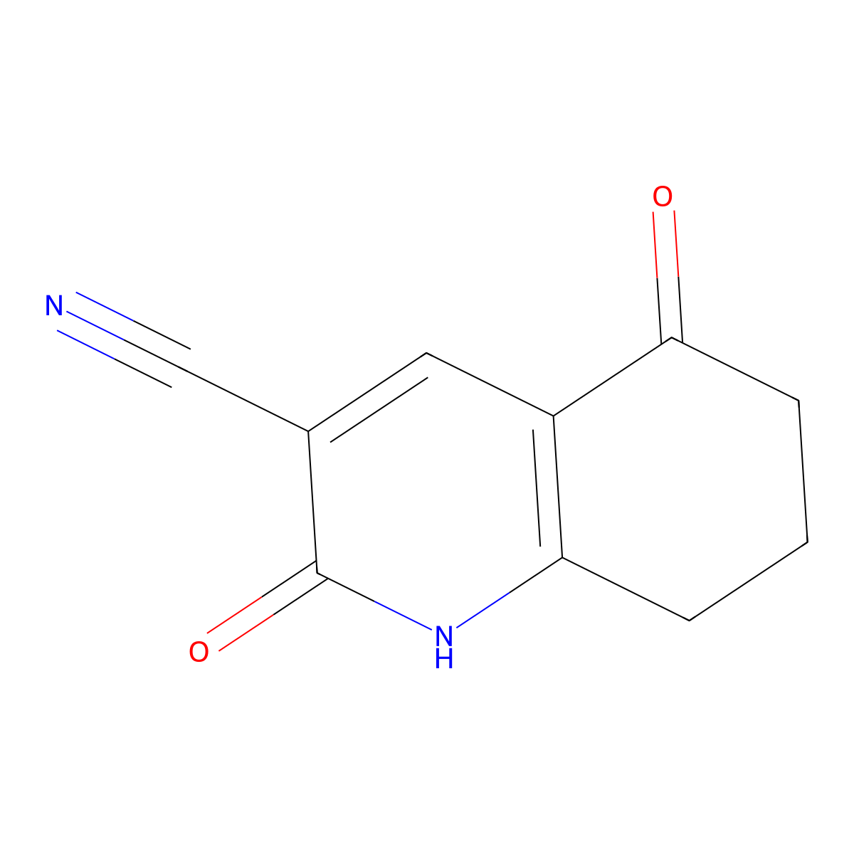 2,5-Dioxo-1,2,5,6,7,8-hexahydroquinoline-3-carbonitrile molecular structure, CAS 106551-67-1