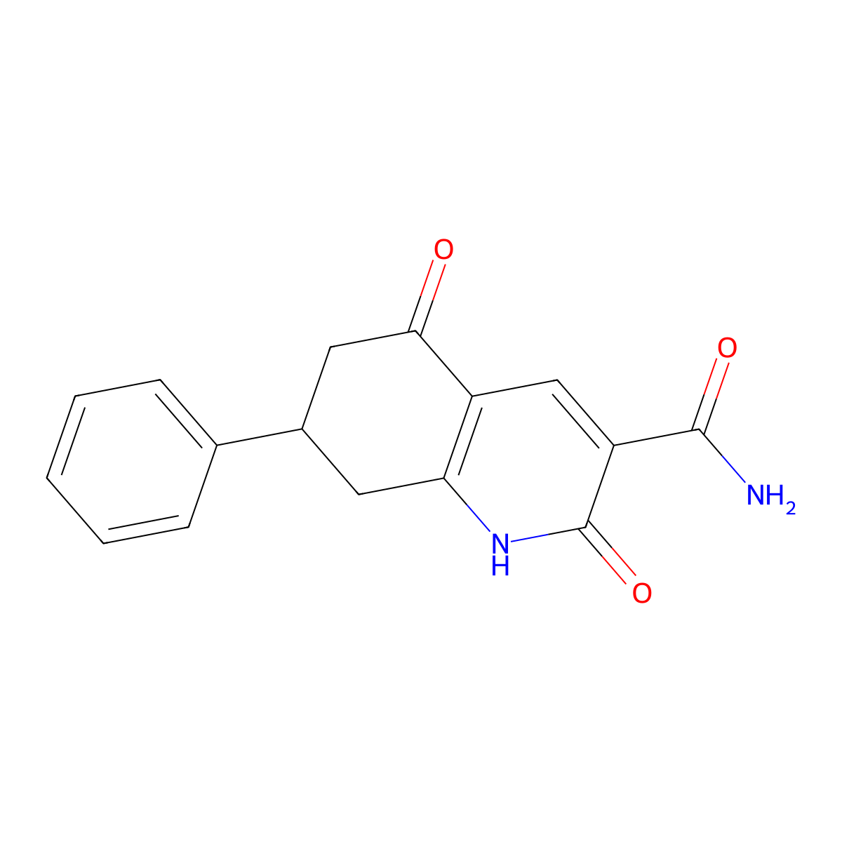 2,5-Dioxo-7-phenyl-1,2,5,6,7,8-hexahydroquinoline-3-carboxamide molecular structure, CAS 106551-73-9