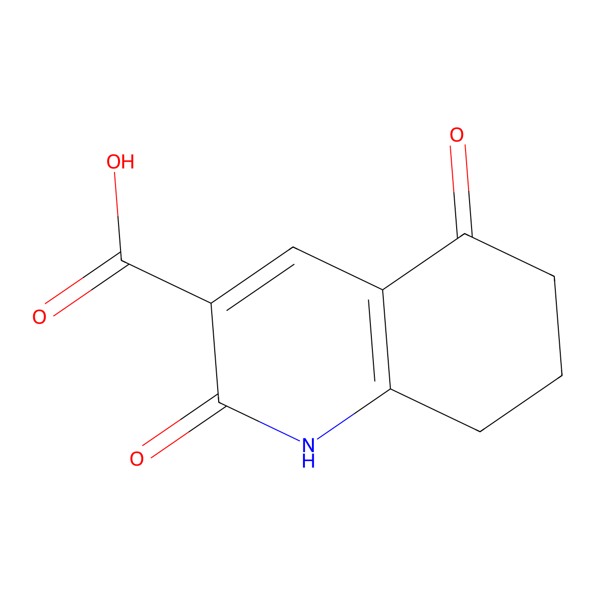 2,5-Dioxo-1,2,5,6,7,8-hexahydroquinoline-3-carboxylic acid molecular structure, CAS 106551-76-2