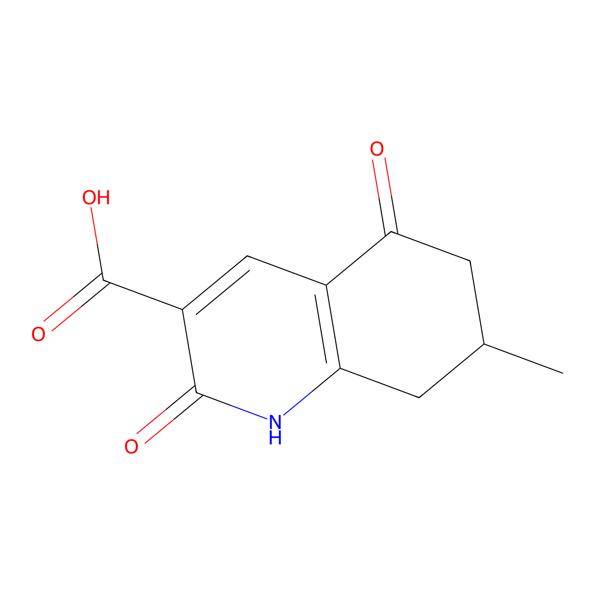 7-Methyl-2,5-dioxo-1,2,5,6,7,8-hexahydroquinoline-3-carboxylic acid molecular structure, CAS 106551-77-3