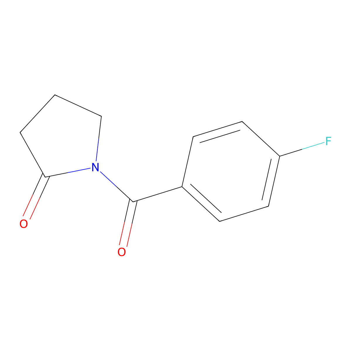 2-Pyrrolidinone, 1-(4-fluorobenzoyl)- molecular structure, CAS 106554-43-2