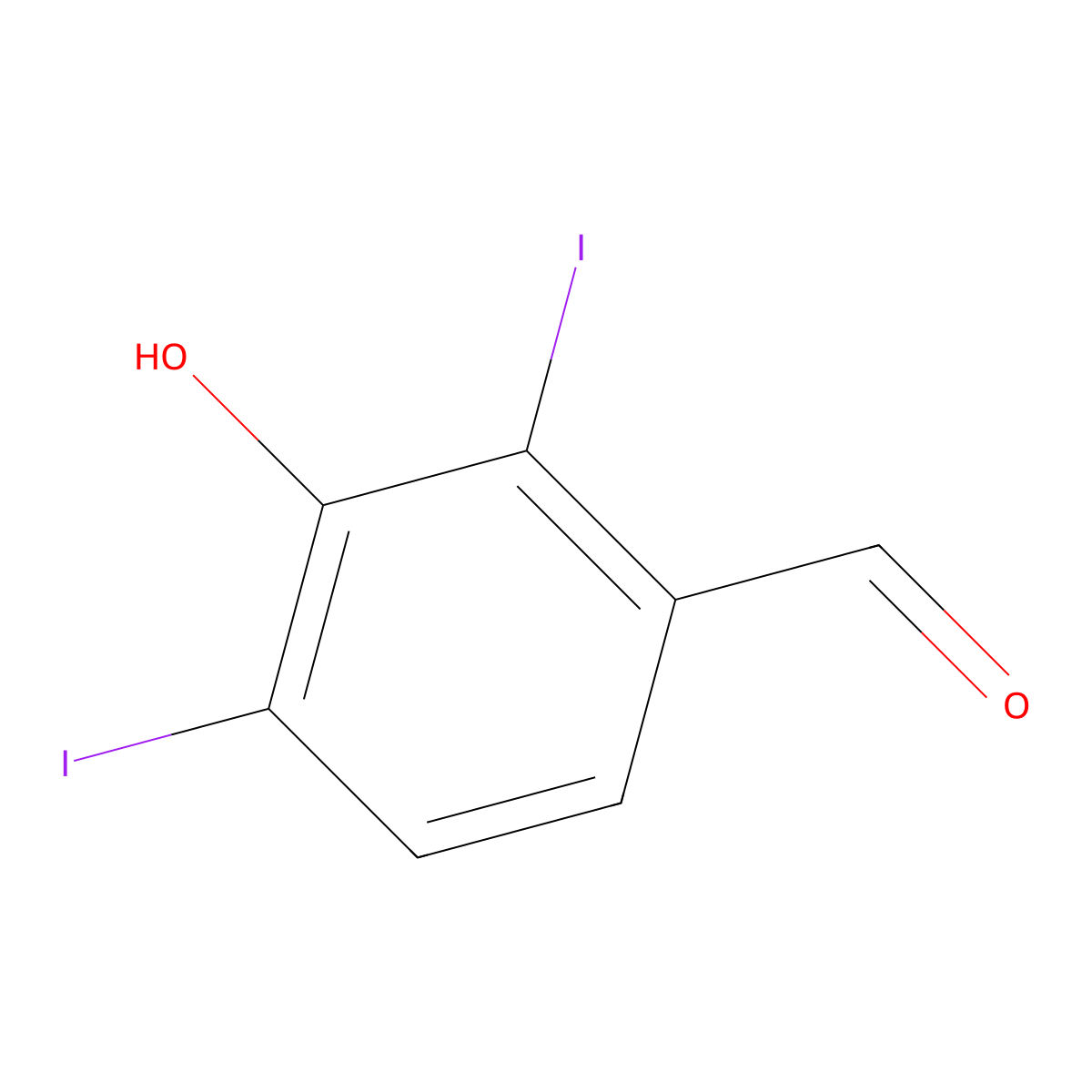 3-Hydroxy-2,4-diiodobenzaldehyde molecular structure, CAS 1065546-09-9