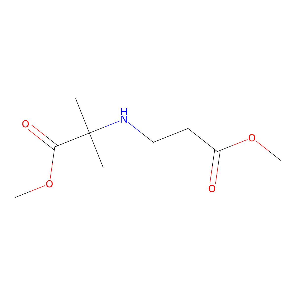 N-(3-Methoxy-3-oxopropyl)-2-methylalanine methyl ester molecular structure, CAS 106556-64-3