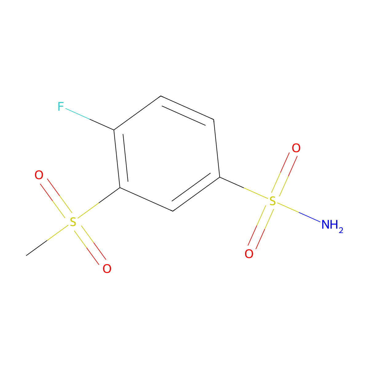 4-Fluoro-3-methanesulfonylbenzene-1-sulfonamide molecular structure, CAS 1065603-81-7