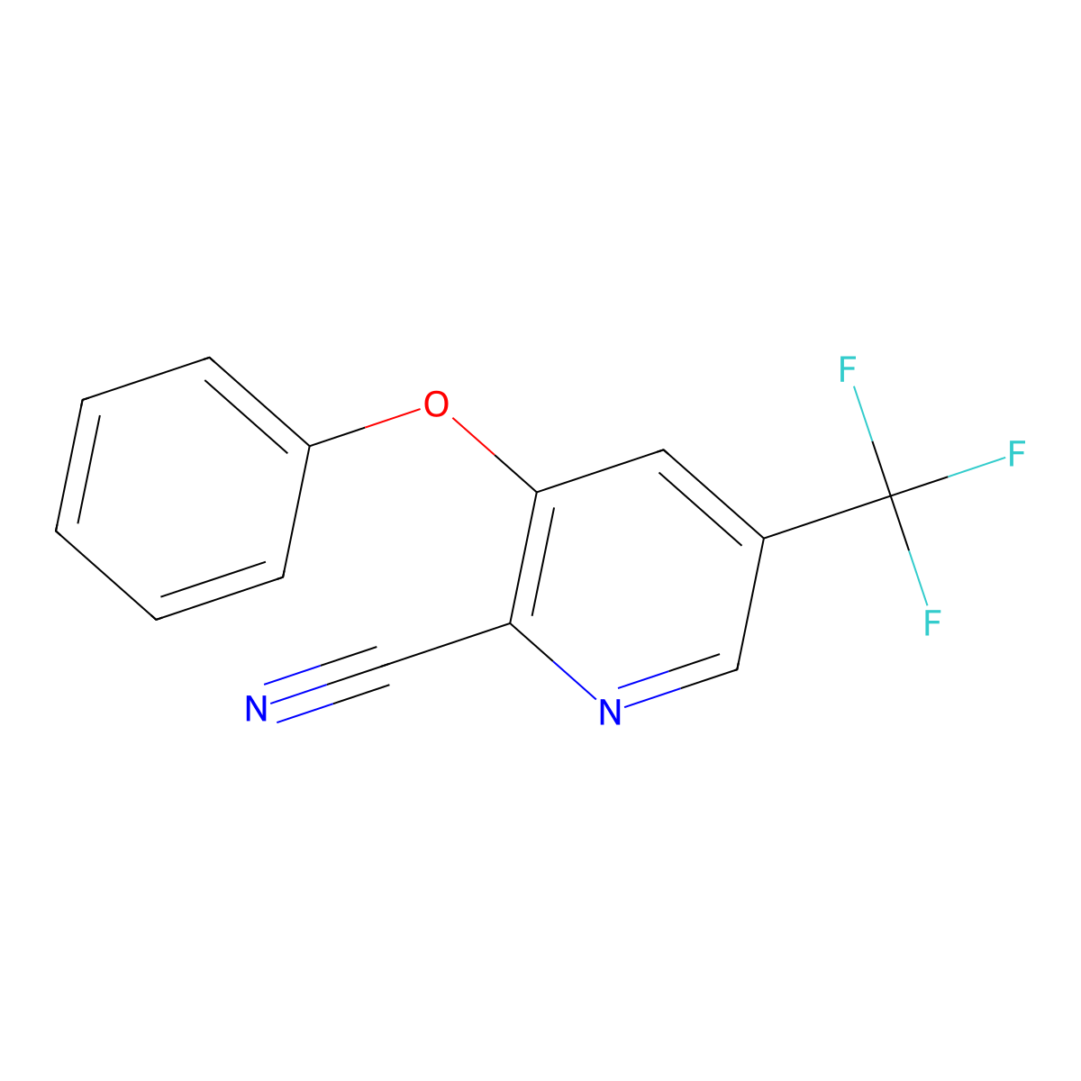 3-Phenoxy-5-(trifluoromethyl)picolinonitrile molecular structure, CAS 1065607-70-6