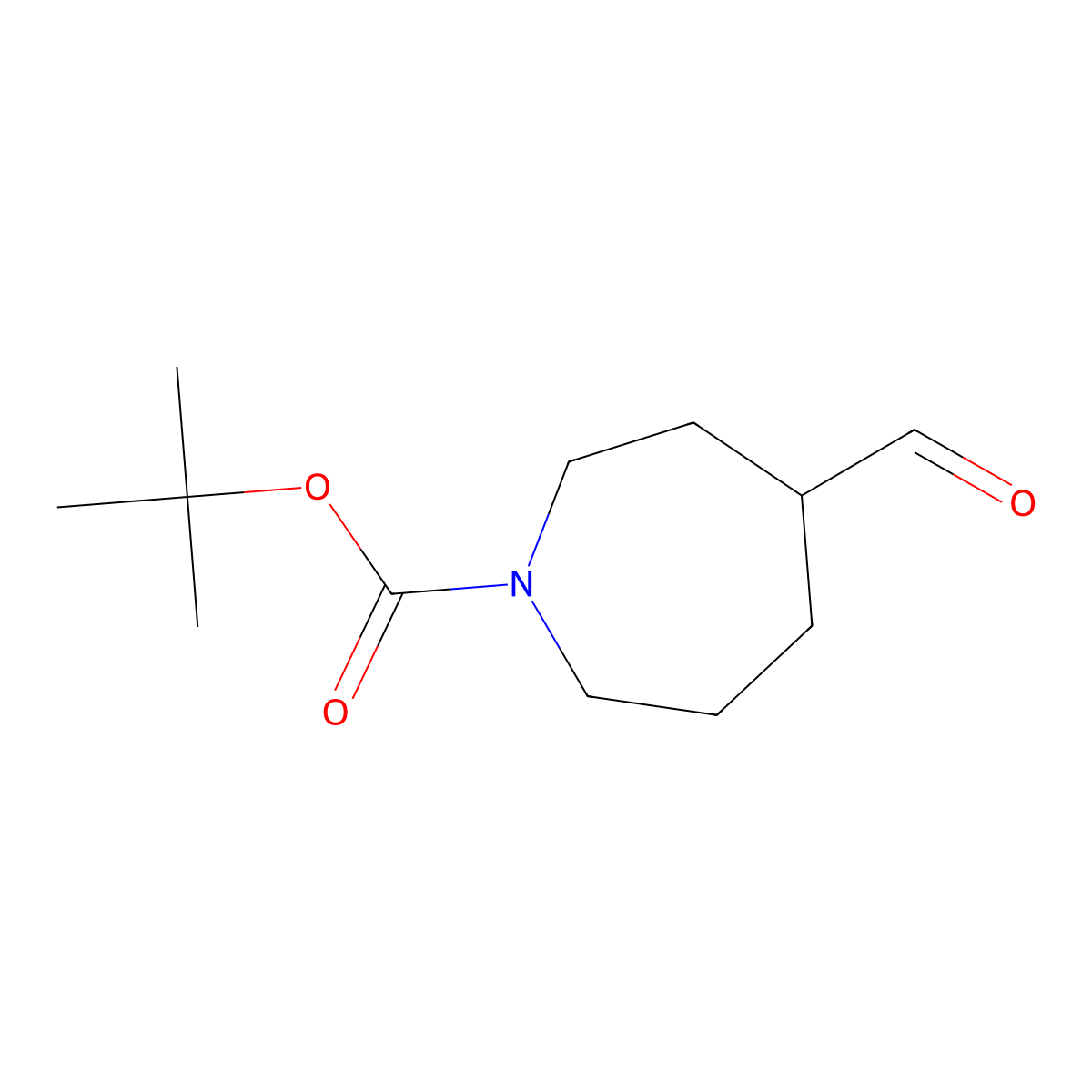 1-Boc-4-formyl-azepane molecular structure, CAS 1065608-54-9