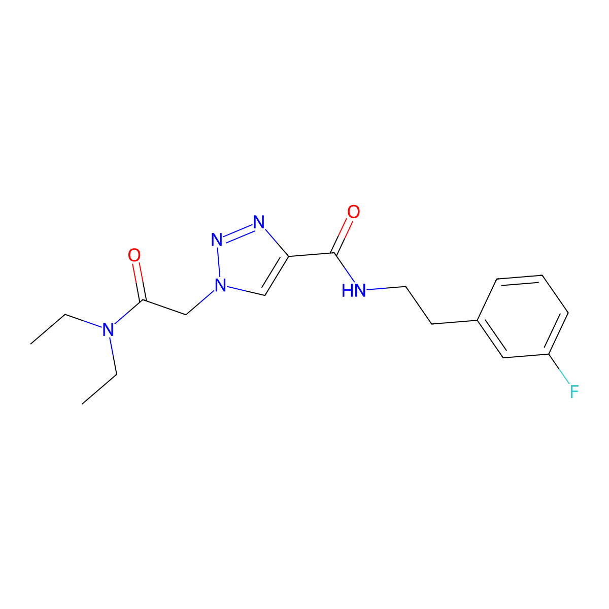 1-[2-(diethylamino)-2-oxoethyl]-N-[2-(3-fluorophenyl)ethyl]triazole-4-carboxamide molecular structure, CAS 1065608-75-4
