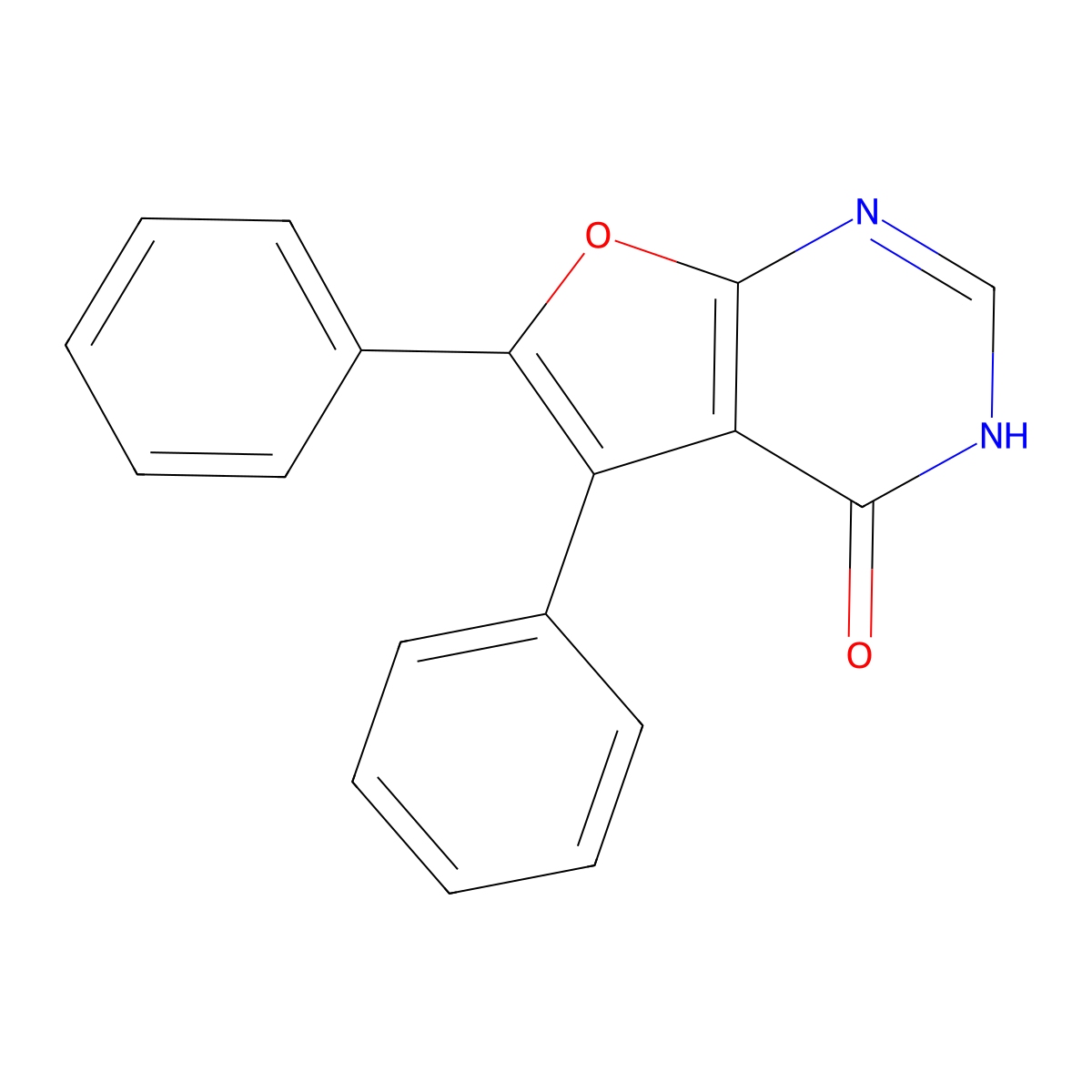 5,6-Diphenylfuro[2,3-d]pyrimidin-4-ol molecular structure, CAS 106561-29-9