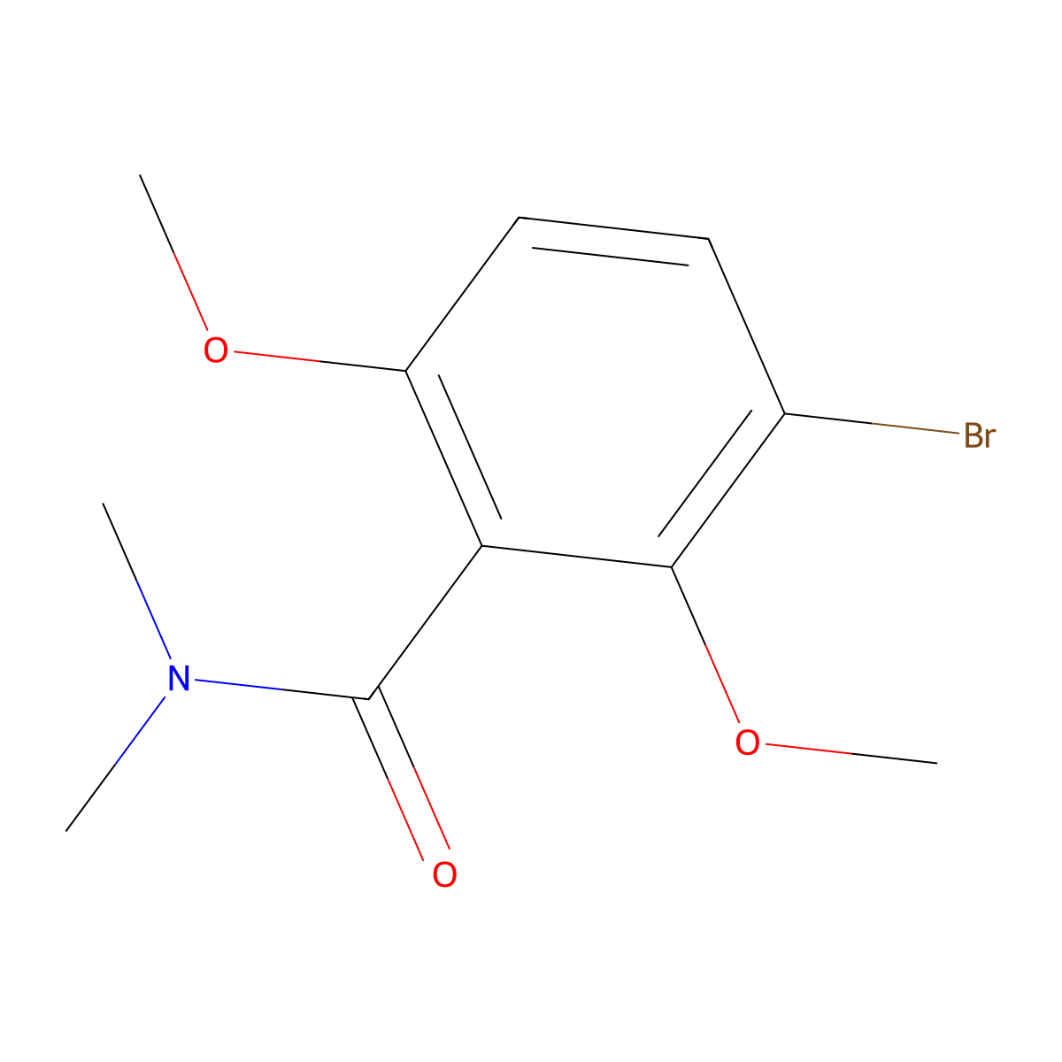 3-bromo-2,6-dimethoxy-N,N-dimethylbenzamide molecular structure, CAS 106567-18-4