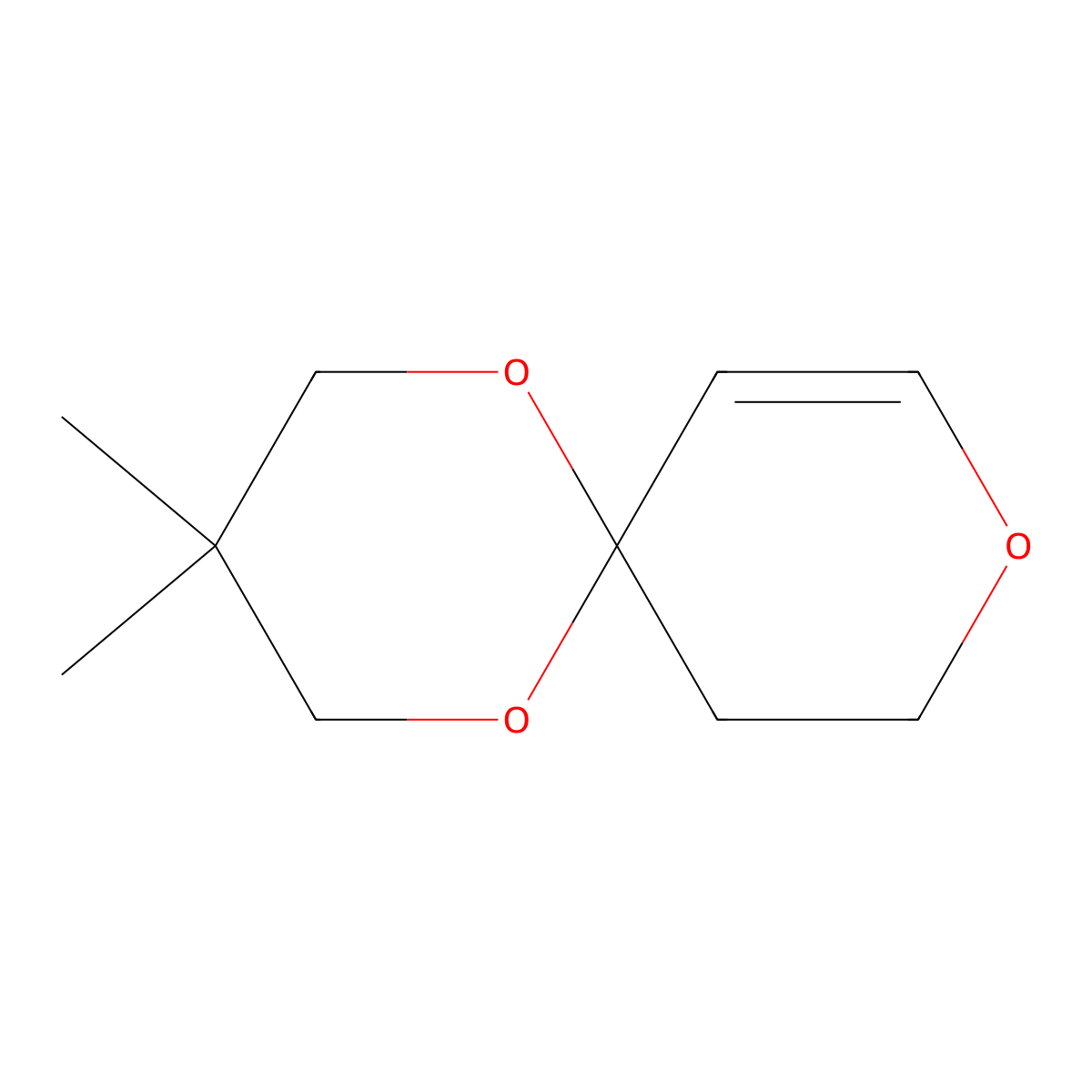 3,3-Dimethyl-1,5,9-trioxaspiro[5.5]undec-7-ene molecular structure, CAS 106569-79-3